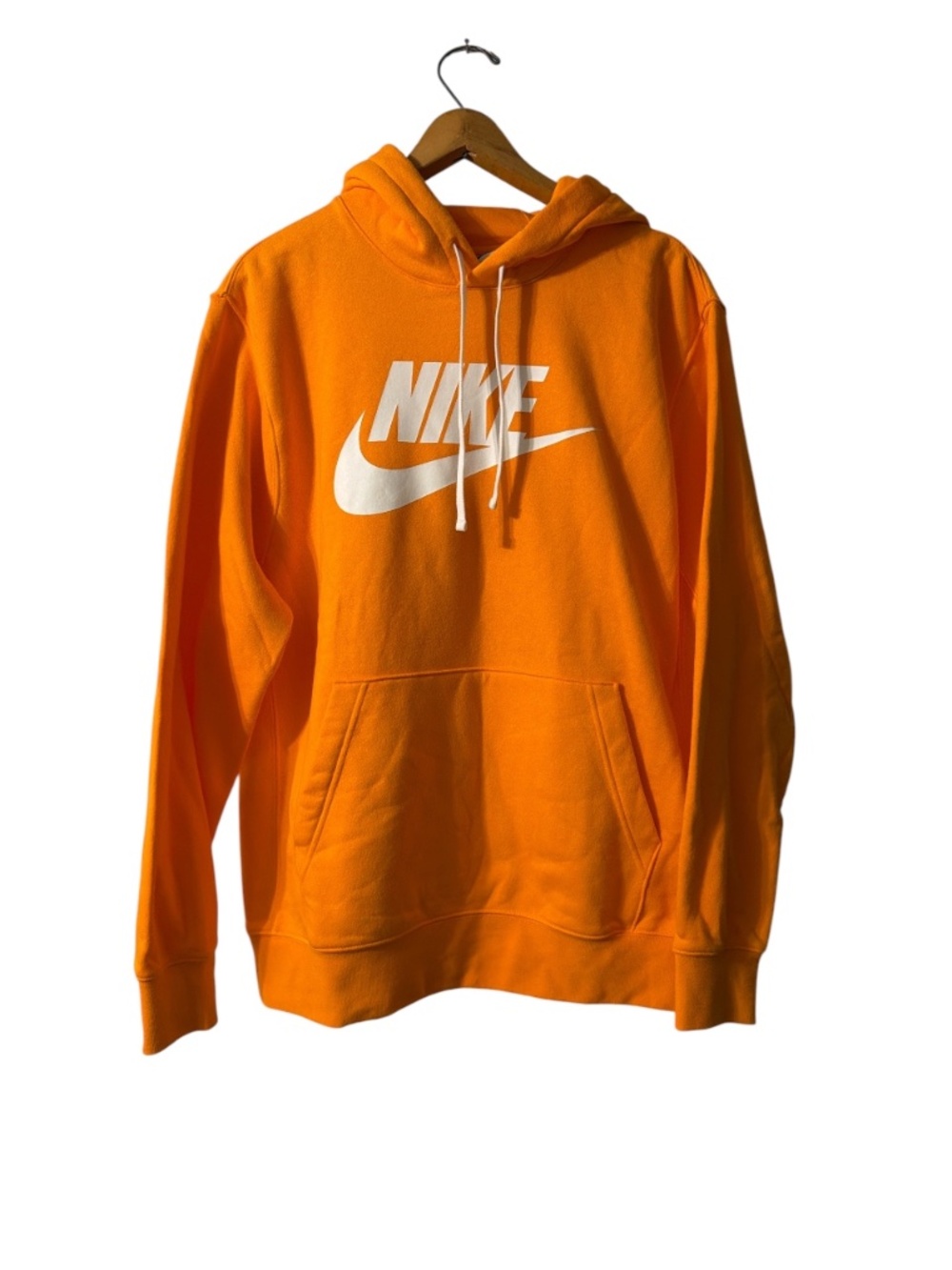Nike Orange Hoodie Sweatshirt Mens Large Unisex Streetwear